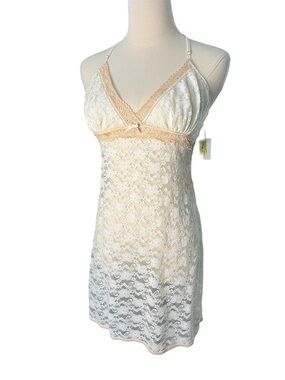 NWT In Bloom By Jonquil Lace Lingerie Dress Size Medium Adjustable Straps Teddy